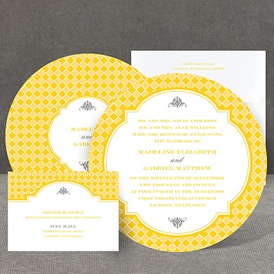 Gingham Crest - Invitation
