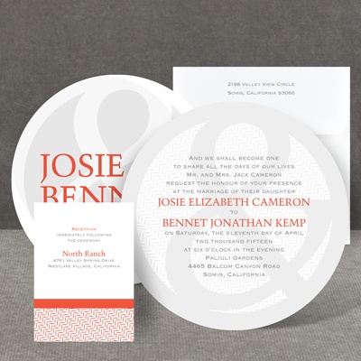 Patterned Ampersand - Invitation