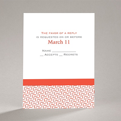 Patterned Ampersand - Response Card and Envelope