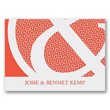 Patterned Ampersand - Note Card and Envelope