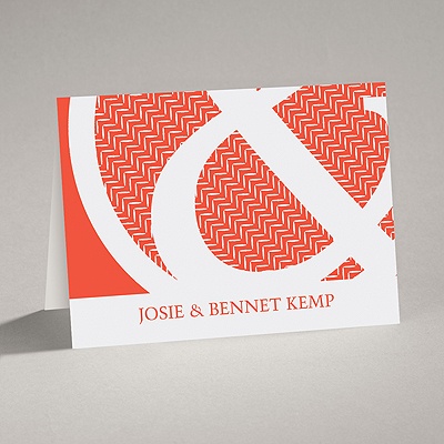 Patterned Ampersand - Note Card and Envelope