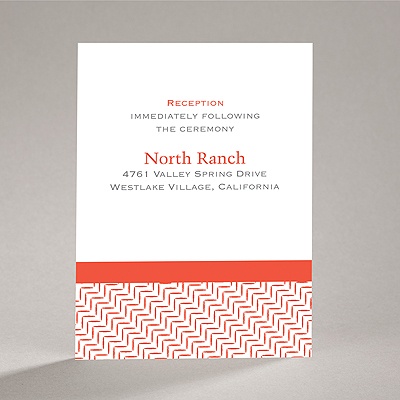 Patterned Ampersand - Reception Card