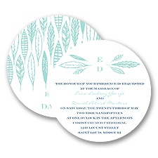 Feather Monogram - Invitation