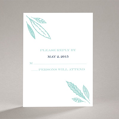 Feather Monogram - Response Card and Envelope