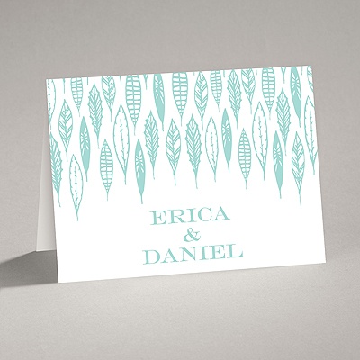 Feather Monogram - Note Card and Envelope