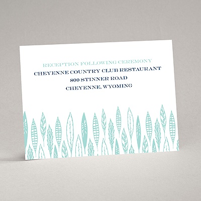 Feather Monogram - Reception Card
