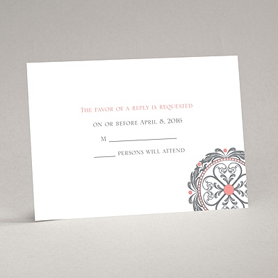 Medallion Romance - Response Card and Envelope