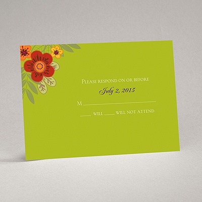 Floral Fiesta - Response Card and Envelope