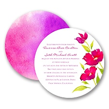 Bright Blossoms - Amethyst - Invitation