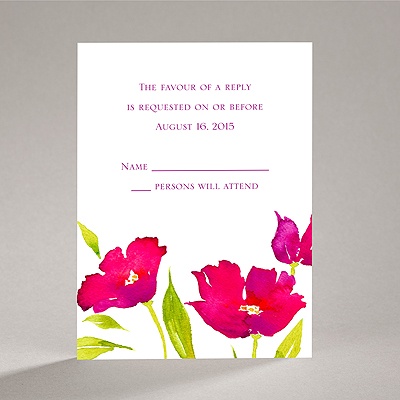 Bright Blossoms - Amethyst - Response Card and Envelope