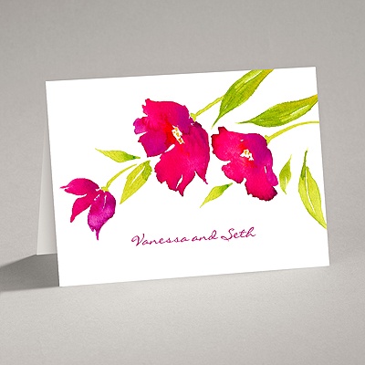 Bright Blossoms - Amethyst - Note Card and Envelope