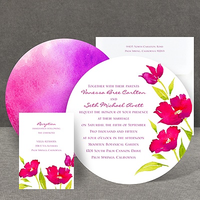 Bright Blossoms - Amethyst - Invitation
