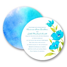 Bright Blossoms - Palm - Invitation