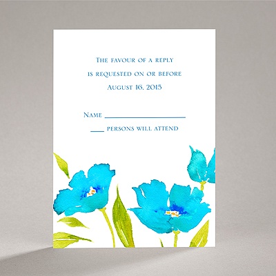Bright Blossoms - Palm - Response Card and Envelope