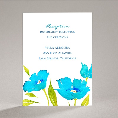 Bright Blossoms - Palm - Reception Card