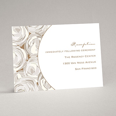 Mod Roses - Latte - Reception Card