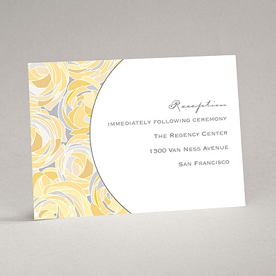 Mod Roses - Pewter - Reception Card