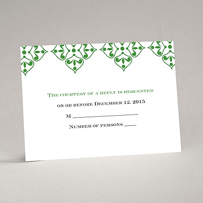 Diamond Flourishes - Response Card and Envelope