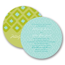 Ikat Elegance - Granny Apple - Invitation