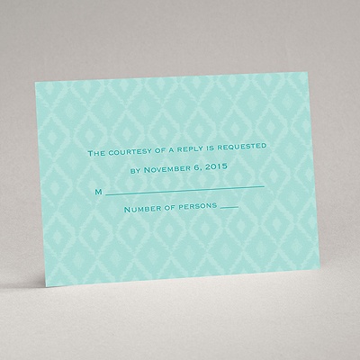 Ikat Elegance - Granny Apple - Response Card and Envelope