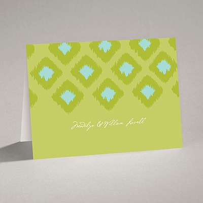 Ikat Elegance - Granny Apple - Note Card and Envelope