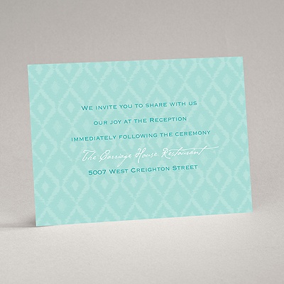 Ikat Elegance - Granny Apple - Reception Card