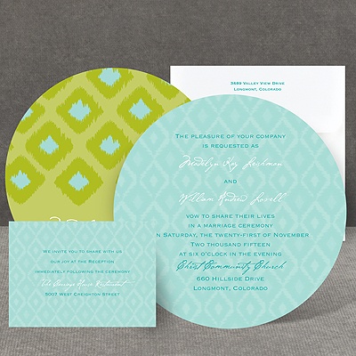 Ikat Elegance - Granny Apple - Invitation