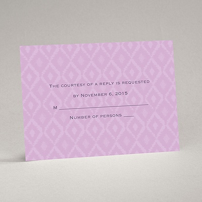 Ikat Elegance - Orchid - Response Card and Envelope