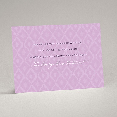Ikat Elegance - Orchid - Reception Card