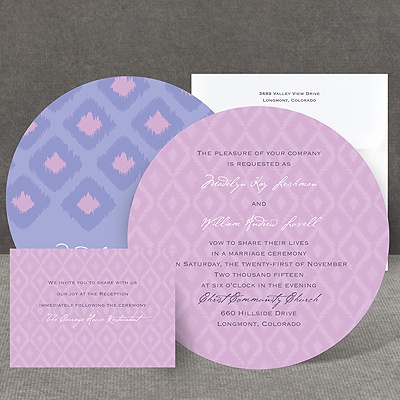 Ikat Elegance - Orchid - Invitation