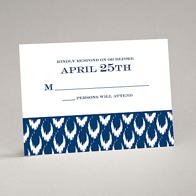 Ikat Style - Response Card and Envelope