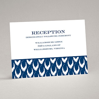 Ikat Style - Reception Card