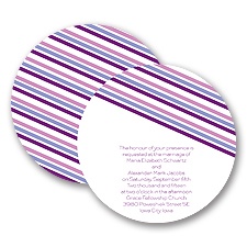 Stylish Stripes - Grapevine - Invitation