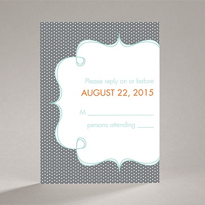 Dotted Crest - Response Card and Envelope