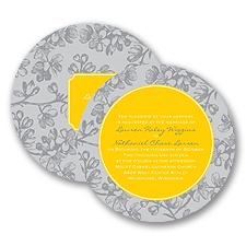 Blossom Border - Citrus - Invitation