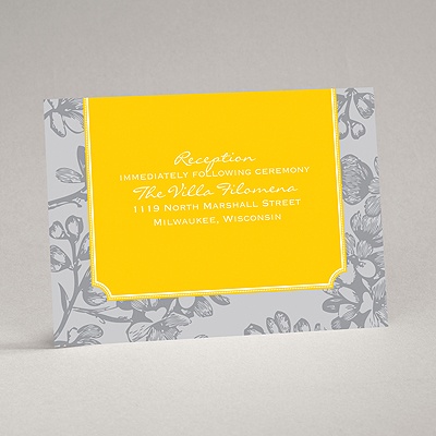 Blossom Border - Citrus - Reception Card
