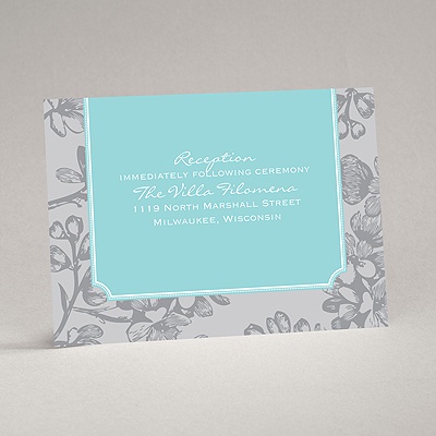 Blossom Border - Fountain - Reception Card