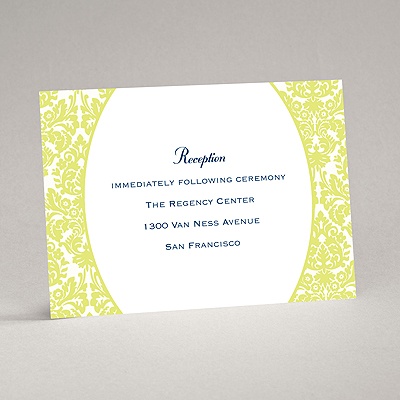 Surrounded in Damask - Limelight - Reception Card