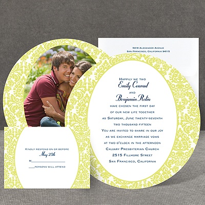 Surrounded in Damask - Limelight - Invitation