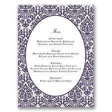Damask Borders - Menu Card