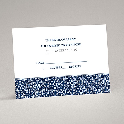 Leafy Mosaic - Response Card and Envelope
