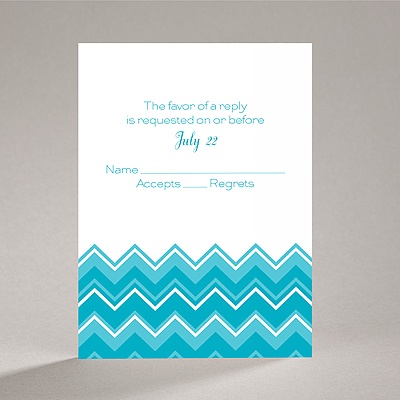 Custom Chevron - Response Card and Envelope