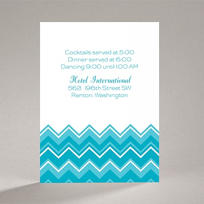 Custom Chevron - Reception Card