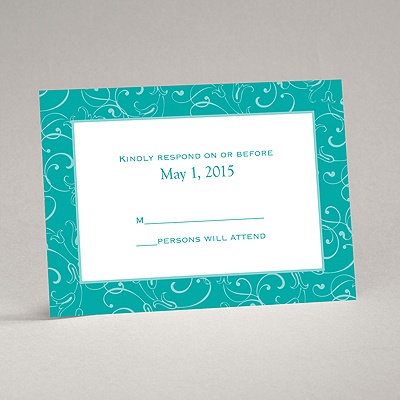 Flowery Filigree - Response Card and Envelope
