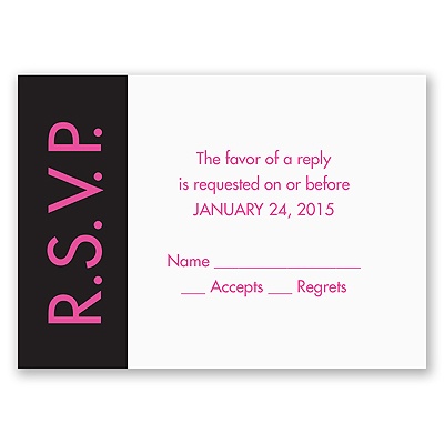 Modern Type - Response Card and Envelope