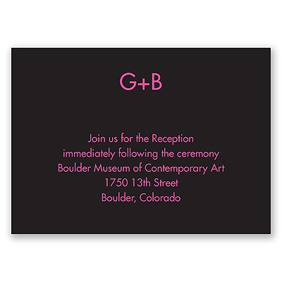 Modern Type - Reception Card