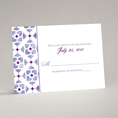 Romantic Mosaic - Grapevine - Response Card and Envelope