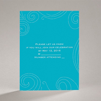 Dotted Swirls - Response Card and Envelope
