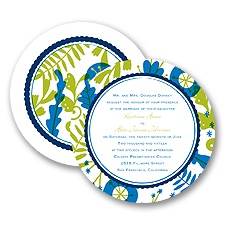 Funky Floral - Malibu - Invitation
