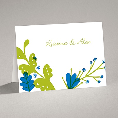 Funky Floral - Malibu - Note Card and Envelope